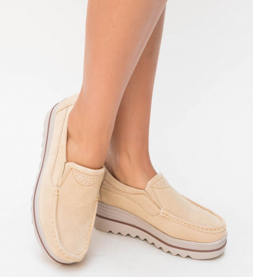 Pantofi Casual Smirno Bej - Img 6