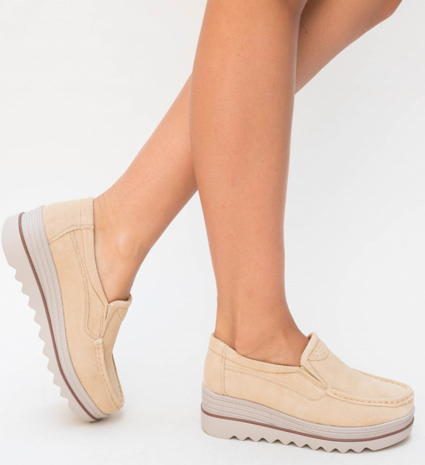 Pantofi Casual Smirno Bej - Img 4