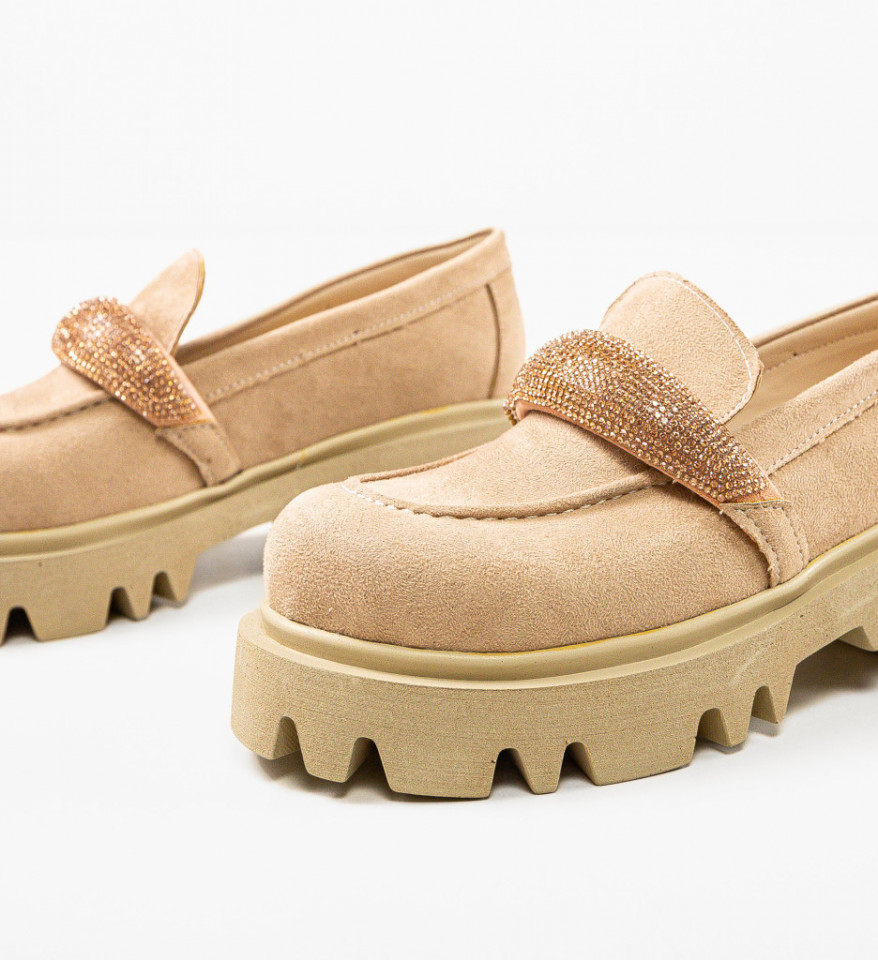 Pantofi Casual Spikez Bej - Img 4
