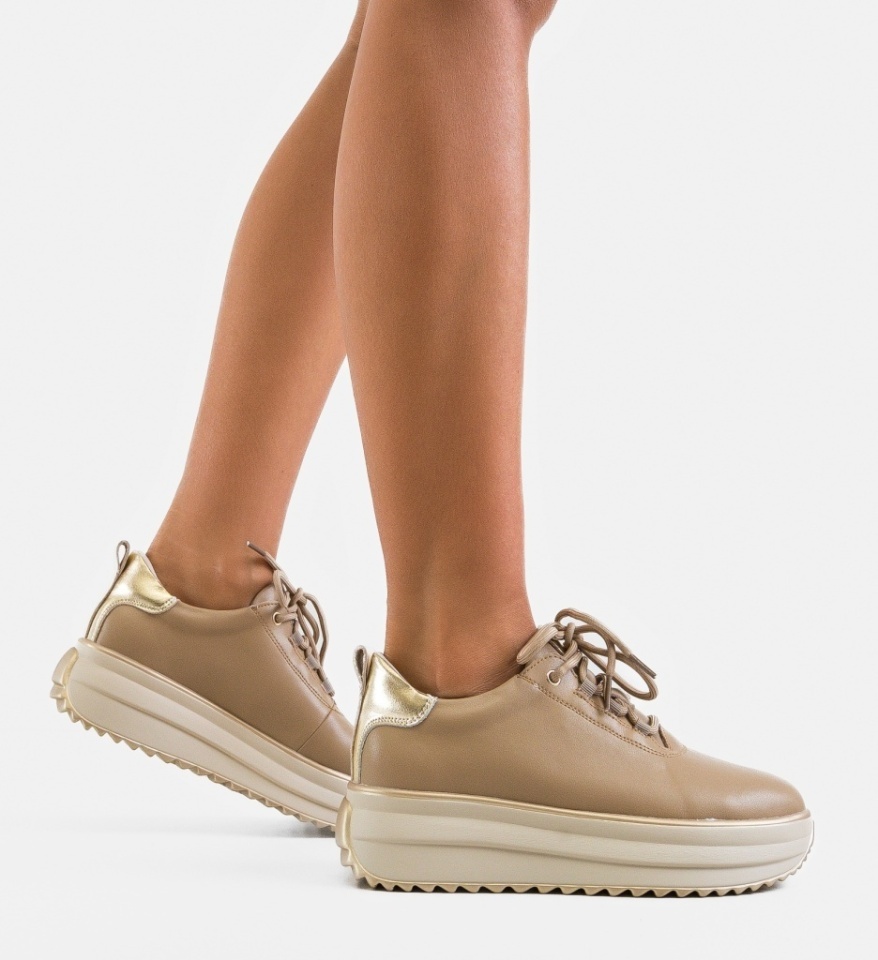 Pantofi Casual Tetyk Khaki - Img 4