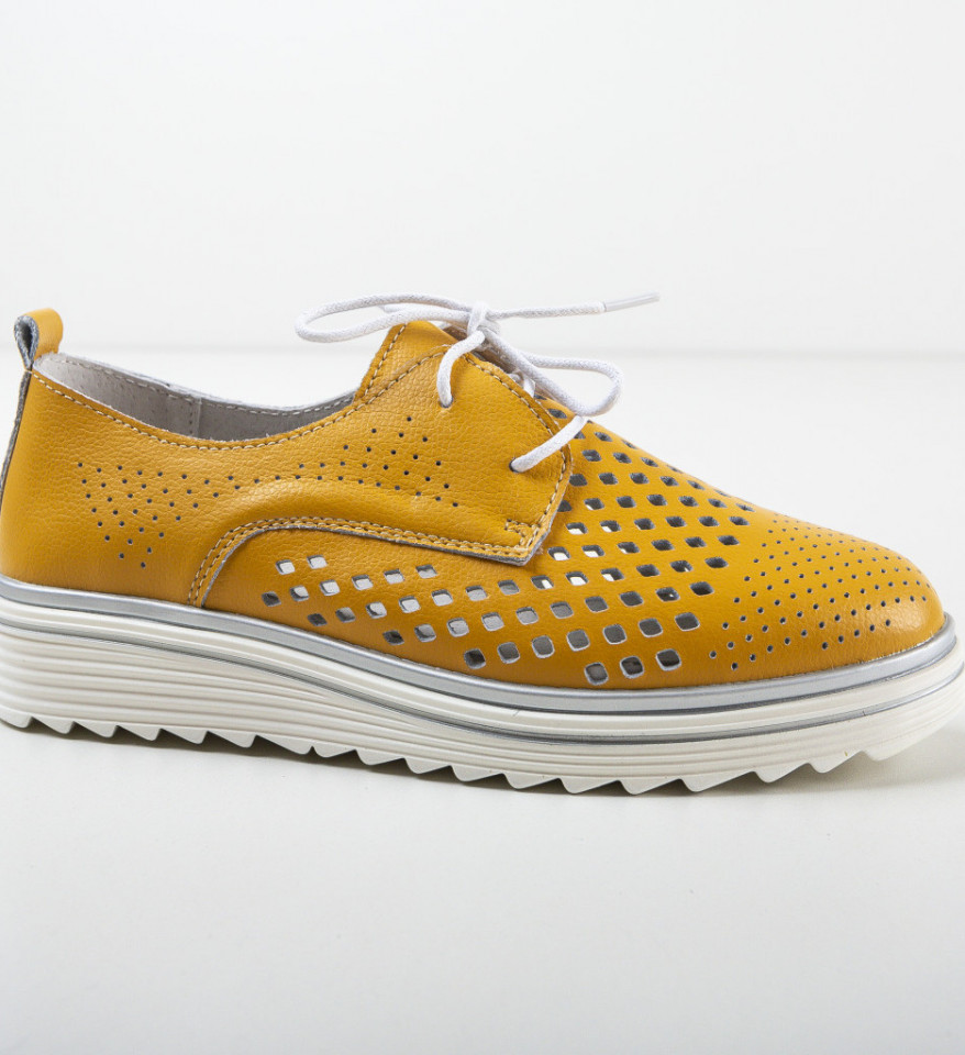 Pantofi Casual Tone Galbeni - Img 6