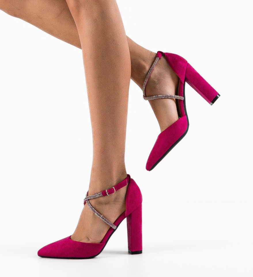 Pantofi cu toc Jess Fuchsia - Img 3