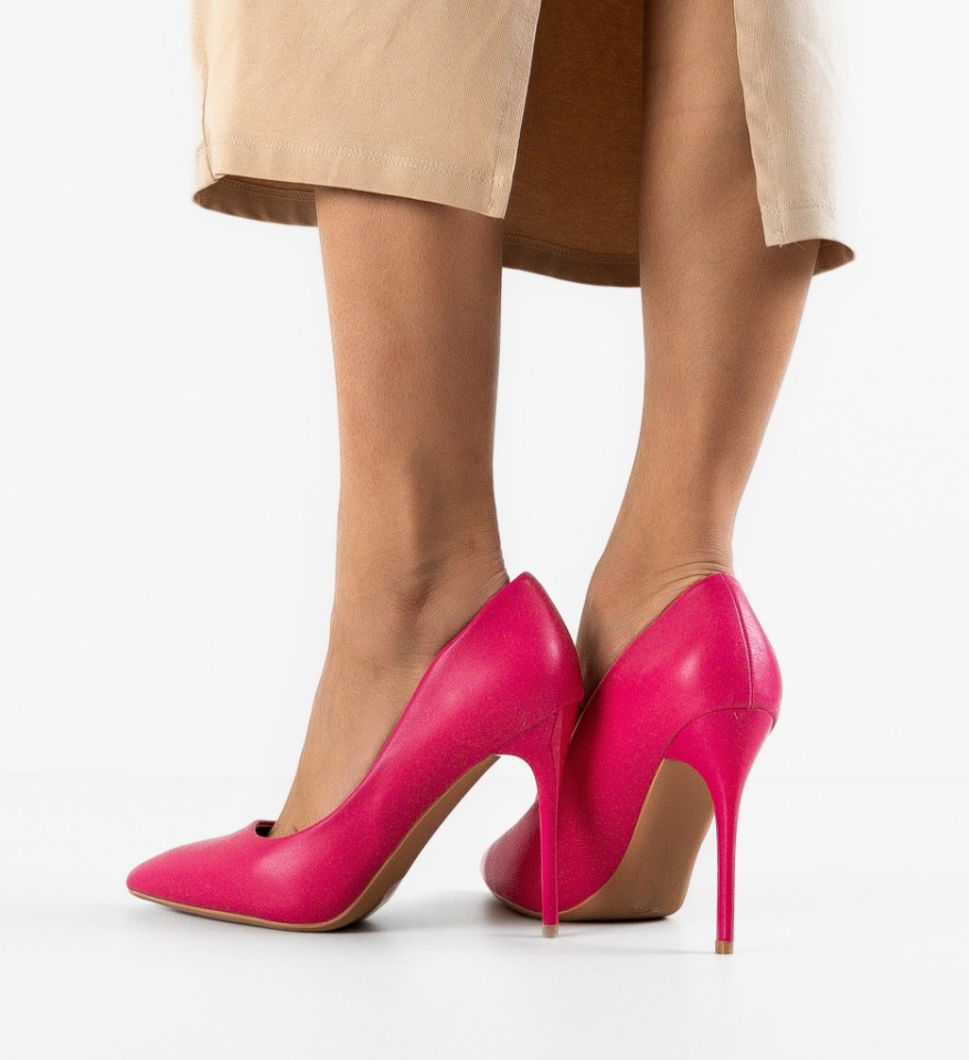 Pantofi cu toc Oknam Fuchsia - Img 5
