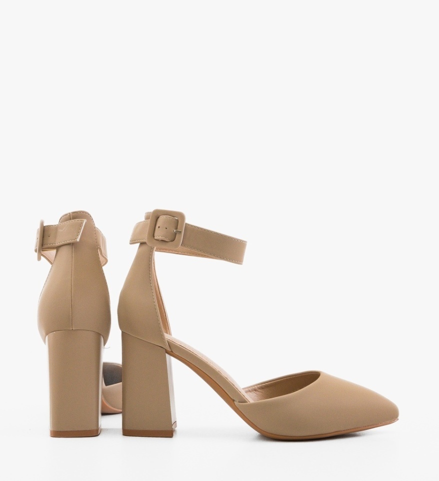 Pantofi cu toc Sanne Khaki - Img 3