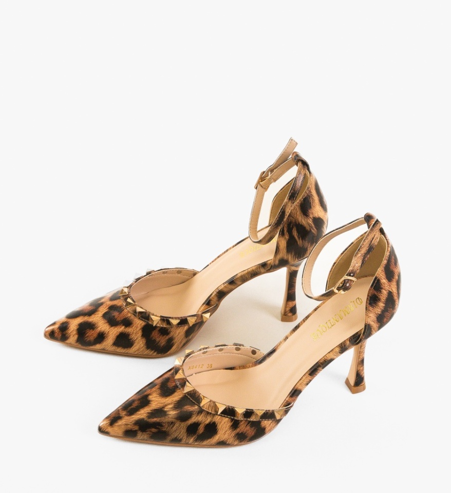 Pantofi dama Bashe Animal Print - Img 2