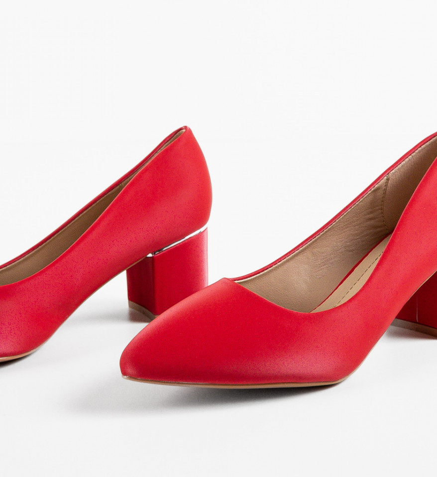 Pantofi dama Berry Rosii - Img 2