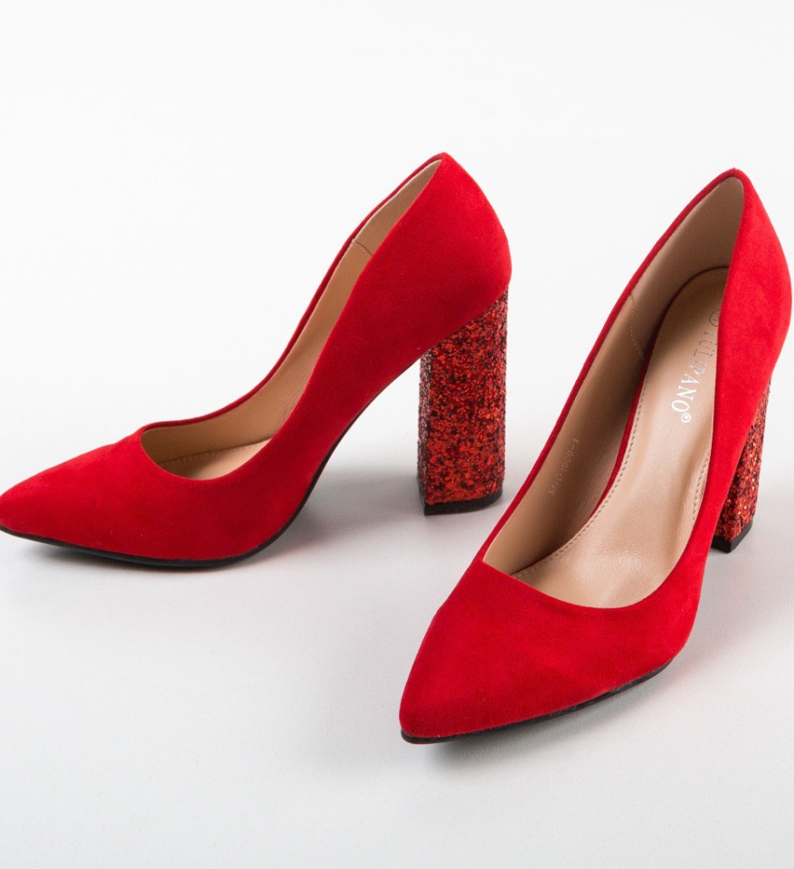 Pantofi dama Clarke Rosii - Img 2