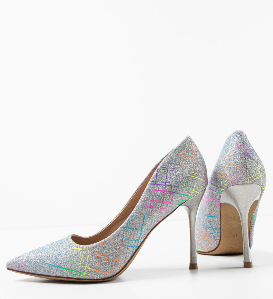 Pantofi dama Daisy Argintii - Img 12