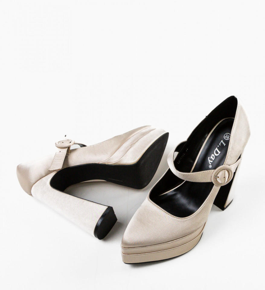 Pantofi dama Fobol Bej - Img 4