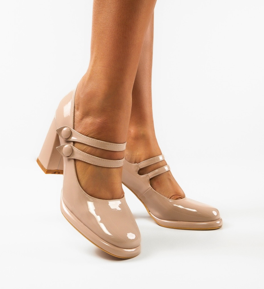 Pantofi dama Vintage Bej - Img 6