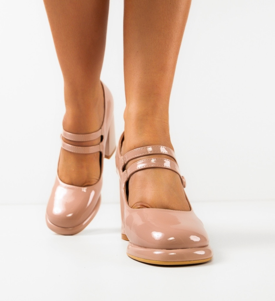 Pantofi dama Vintage Nude - Img 7