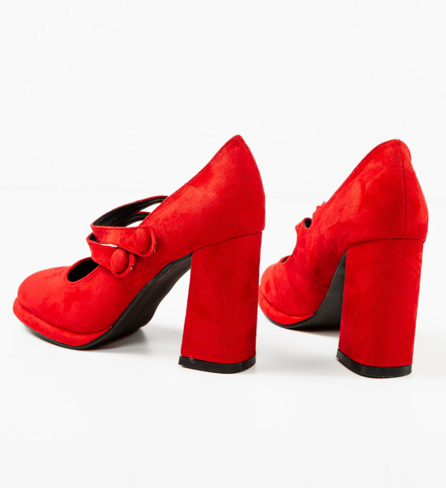 Pantofi dama Vintage Rosii 2 - Img 3