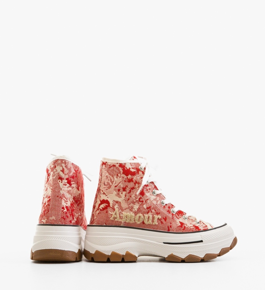Pantofi sport Rico Rosii - Img 3