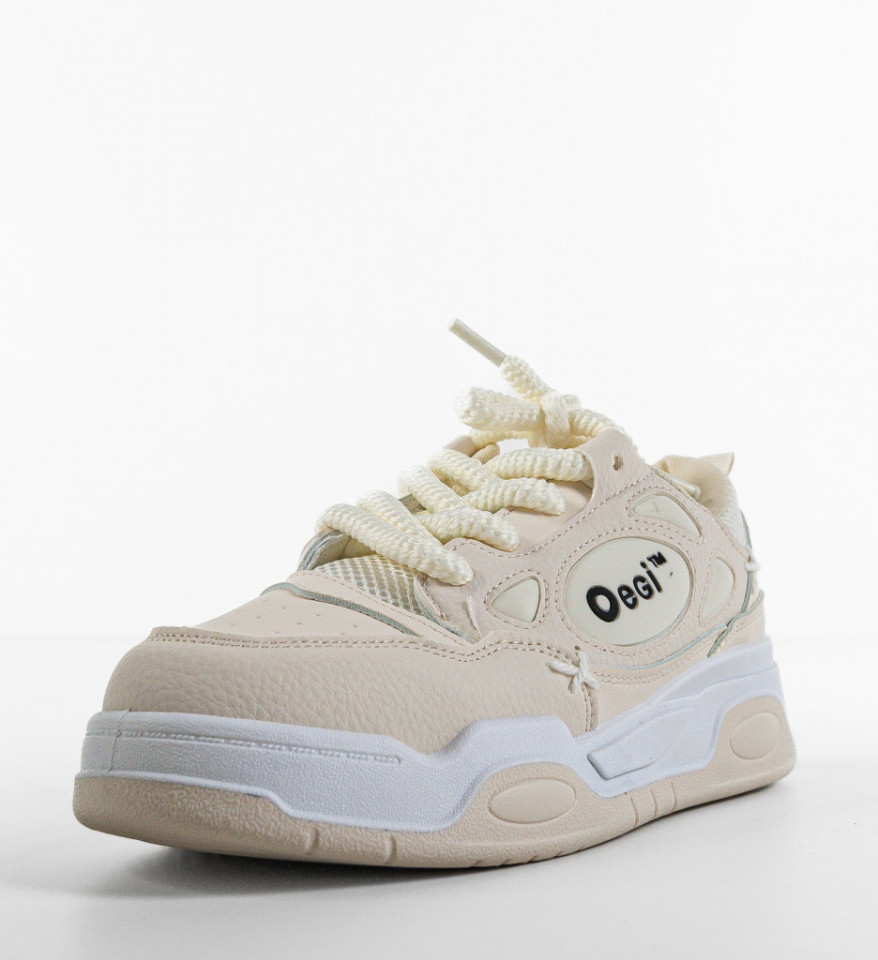 Pantofi sport Scarl Bej - Img 2