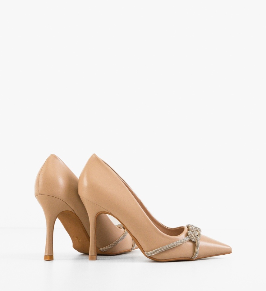 Pantofi stiletto dama Abrams Nude - Img 4