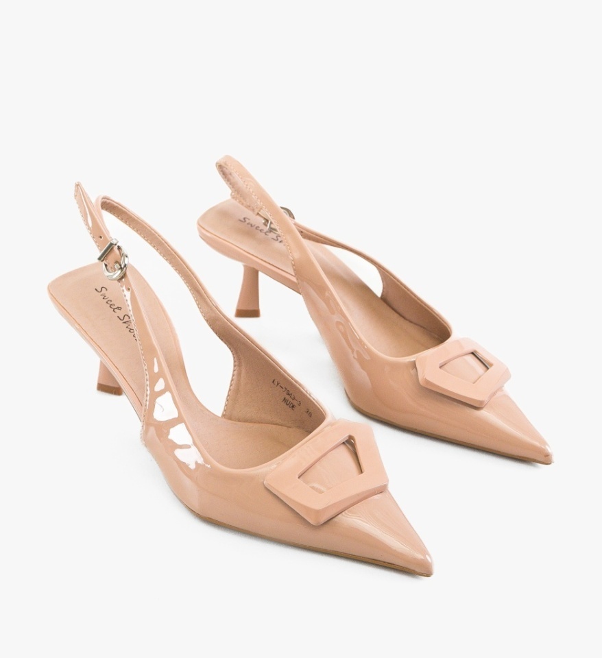 Pantofi stiletto dama Amoic Nude - Img 2