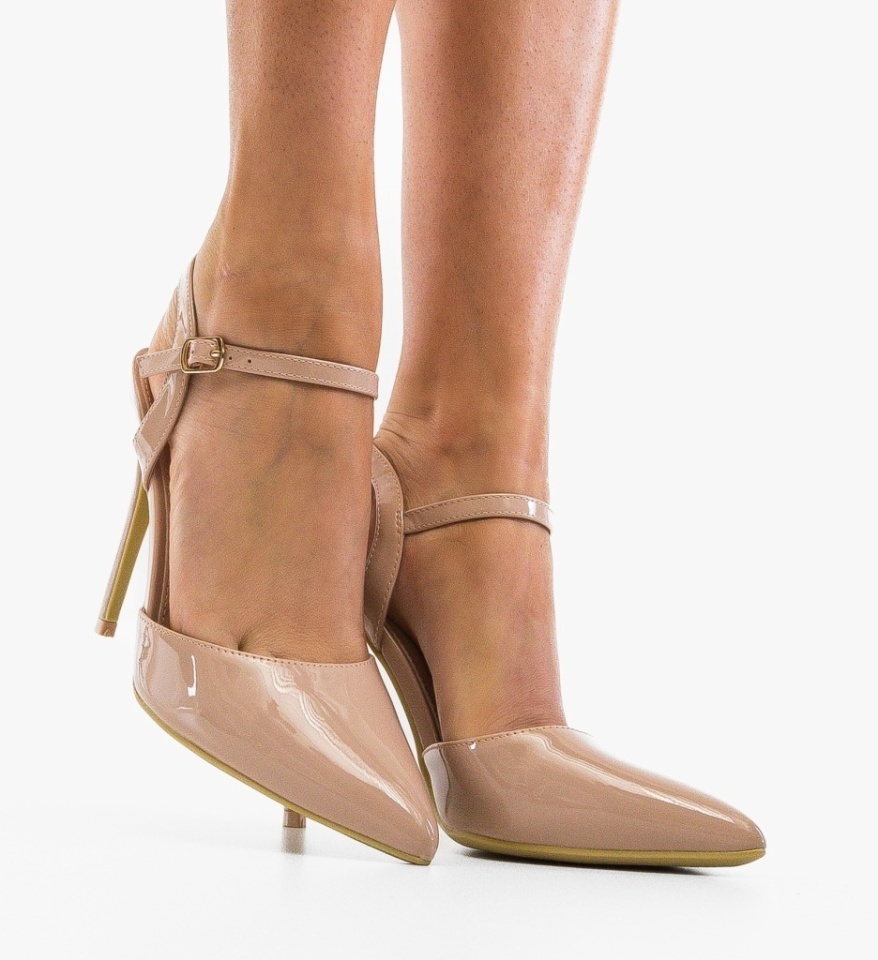 Pantofi stiletto dama Jaximet Nude - Img 3
