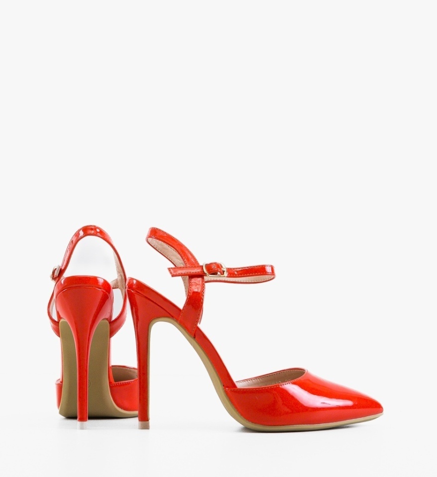 Pantofi stiletto dama Jaximet Portocalii - Img 3