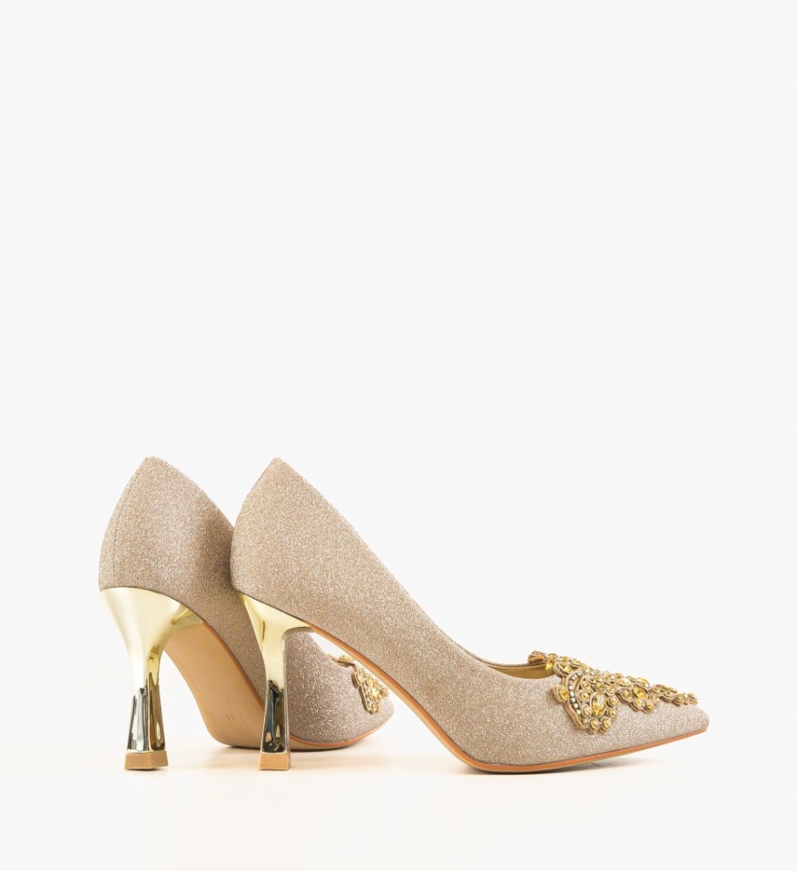 Pantofi stiletto dama Laurie Aurii 2 - Img 4