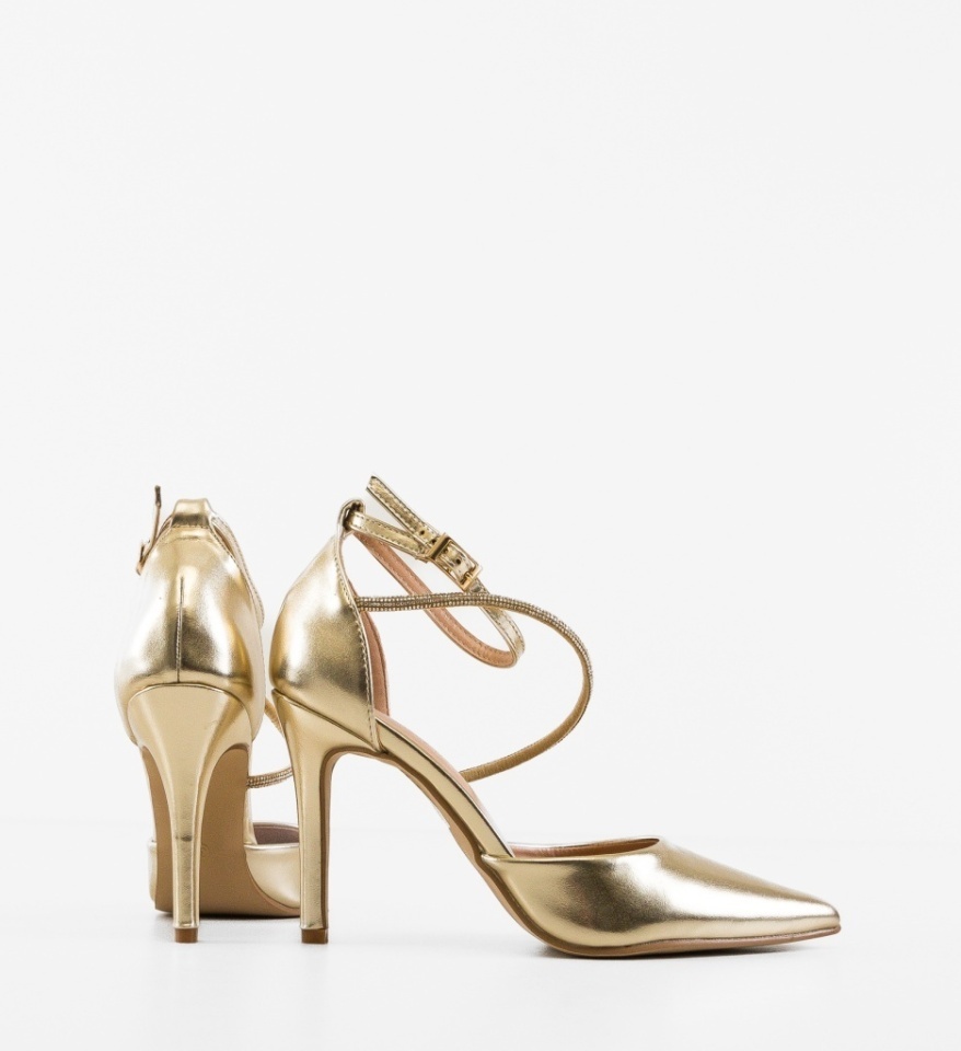 Pantofi stiletto dama Levvy Aurii - Img 2