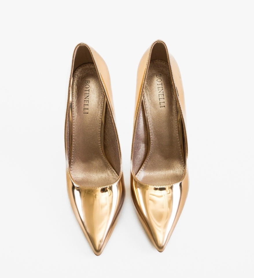 Pantofi stiletto Helar Aurii - Img 6