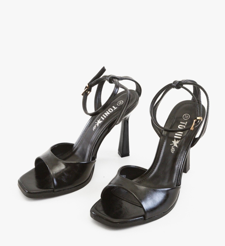 Sandale cu toc Bacrey Negre - Img 2