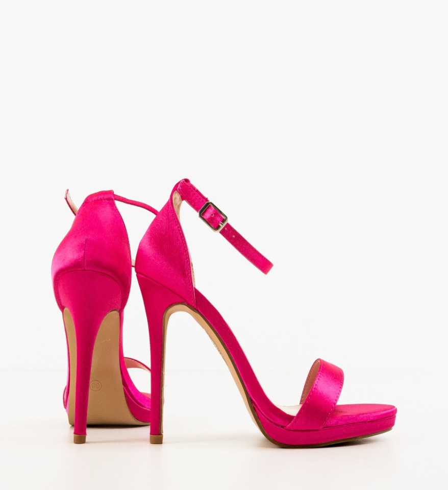 Sandale cu toc Cassie Fuchsia - Img 2