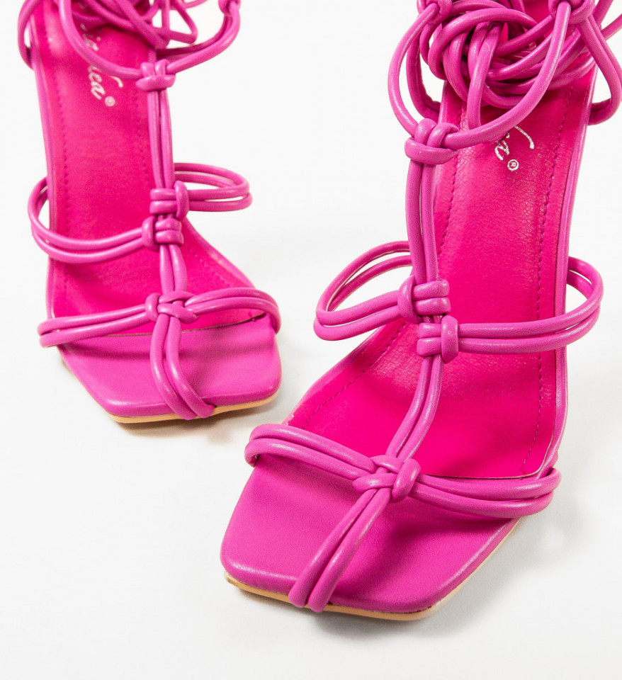Sandale cu toc Catrin Fuchsia - Img 2