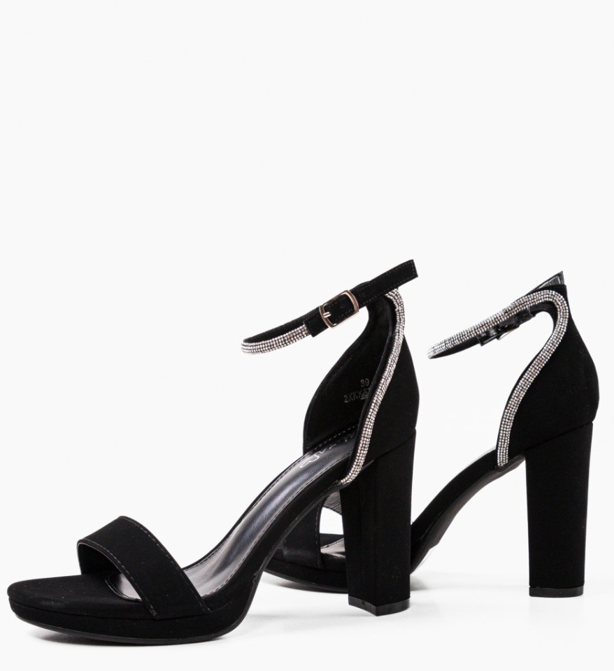 Sandale cu toc Cooper Negre - Img 10