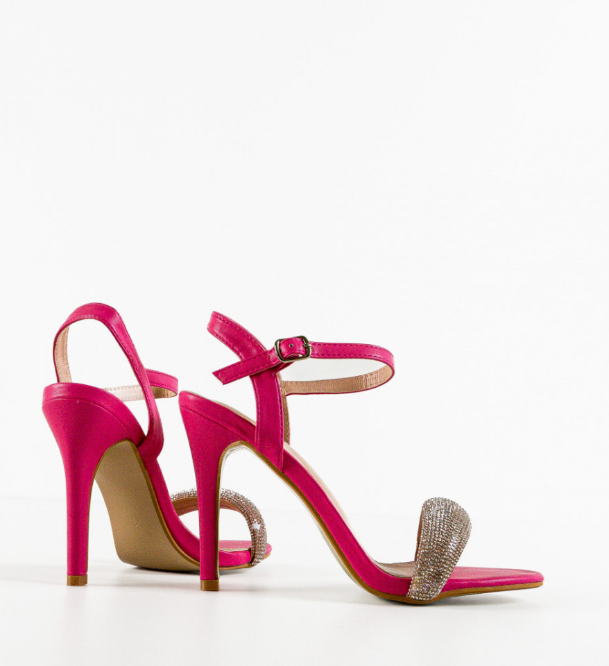 Sandale cu toc Cybill Fuchsia - Img 2