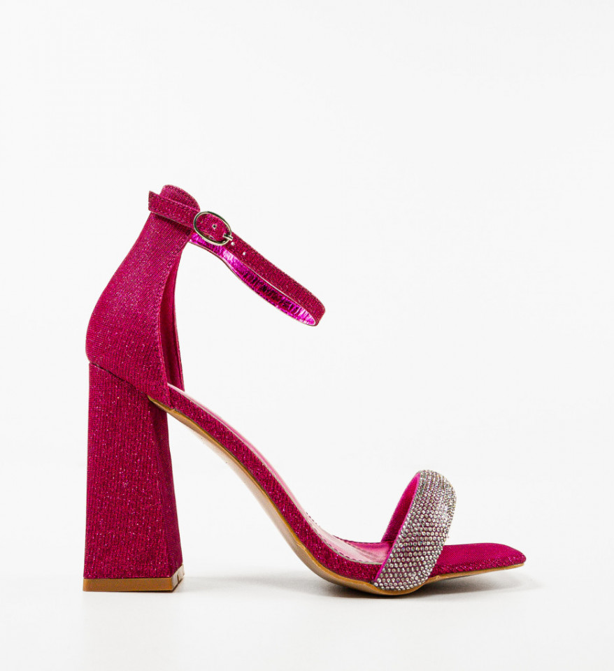 Sandale cu toc Eligia Fuchsia