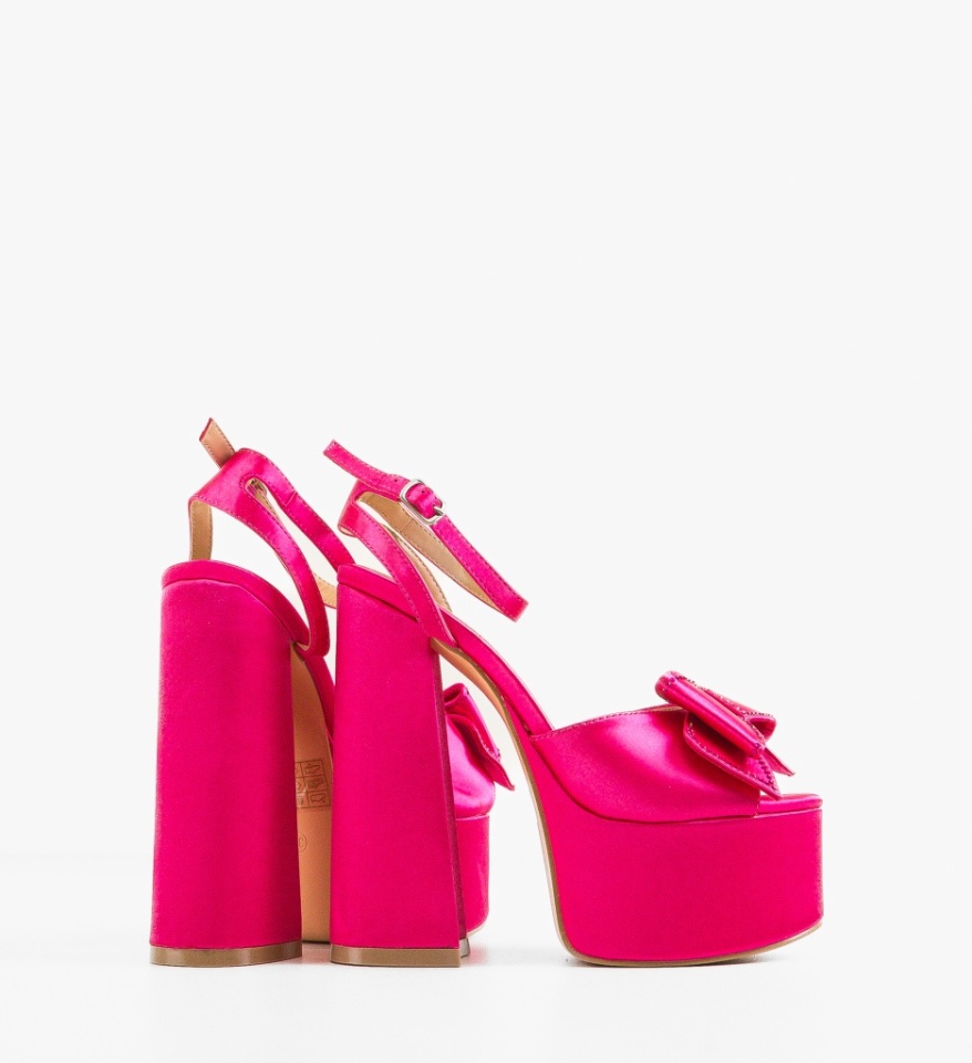 Sandale cu toc Gallen Fuchsia - Img 5