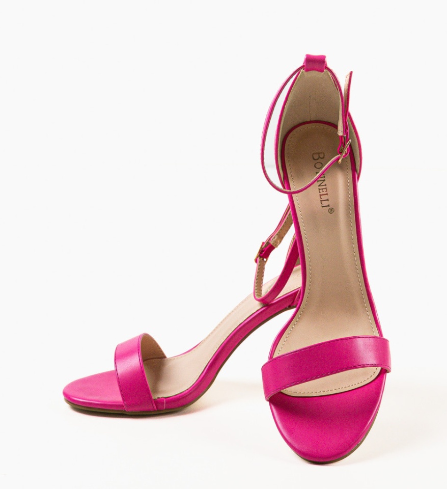 Sandale cu toc Rekoman Fuchsia - Img 11