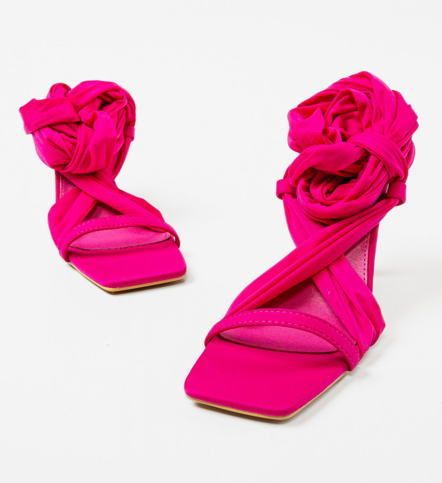 Sandale cu toc Septembe Fuchsia - Img 3