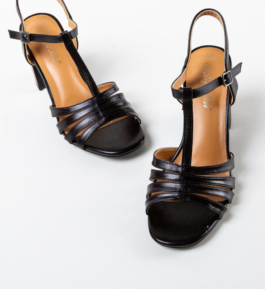 Sandale cu toc Zakk Negre - Img 2