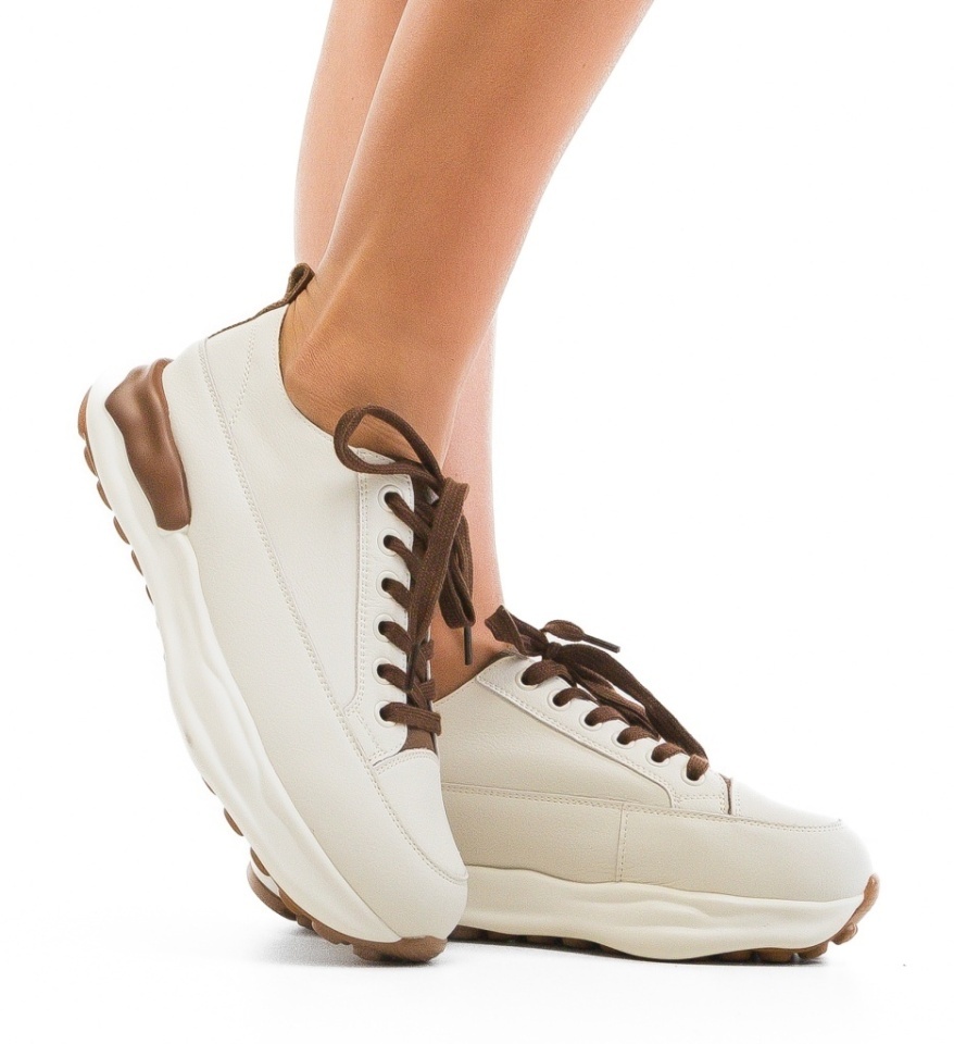Sneakers dama Bailey Bej 5 - Img 6