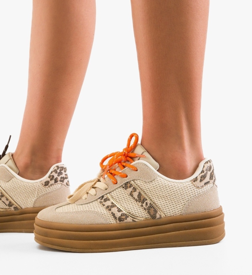 Sneakers dama Boomby Bej - Img 4