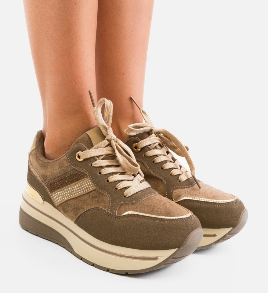Sneakers dama Byeny Khaki - Img 4
