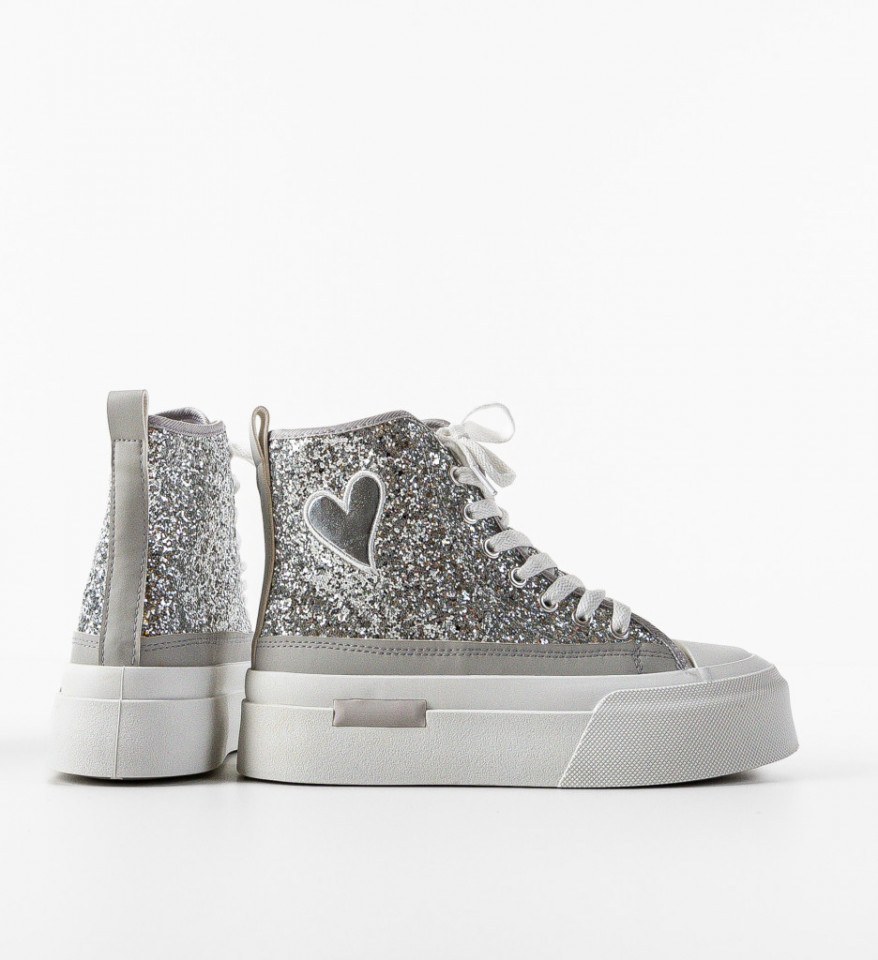 Sneakers dama Cuore Argintii - Img 2