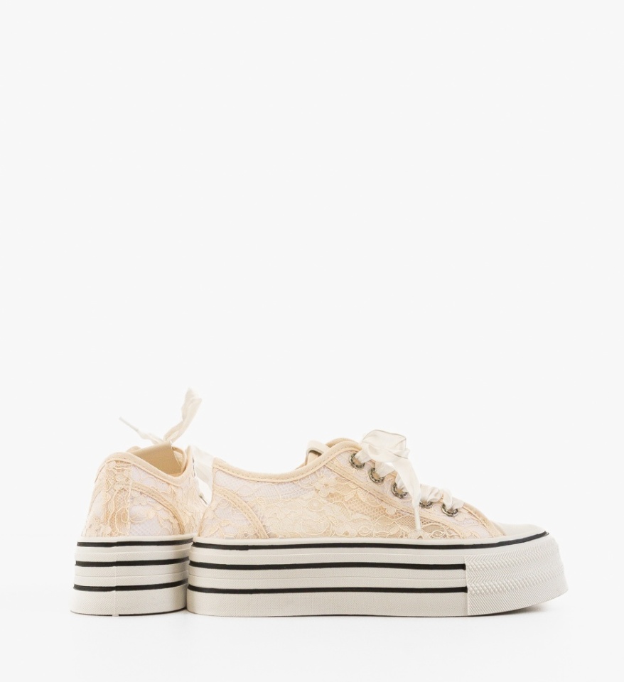 Sneakers dama Dantek Bej - Img 3