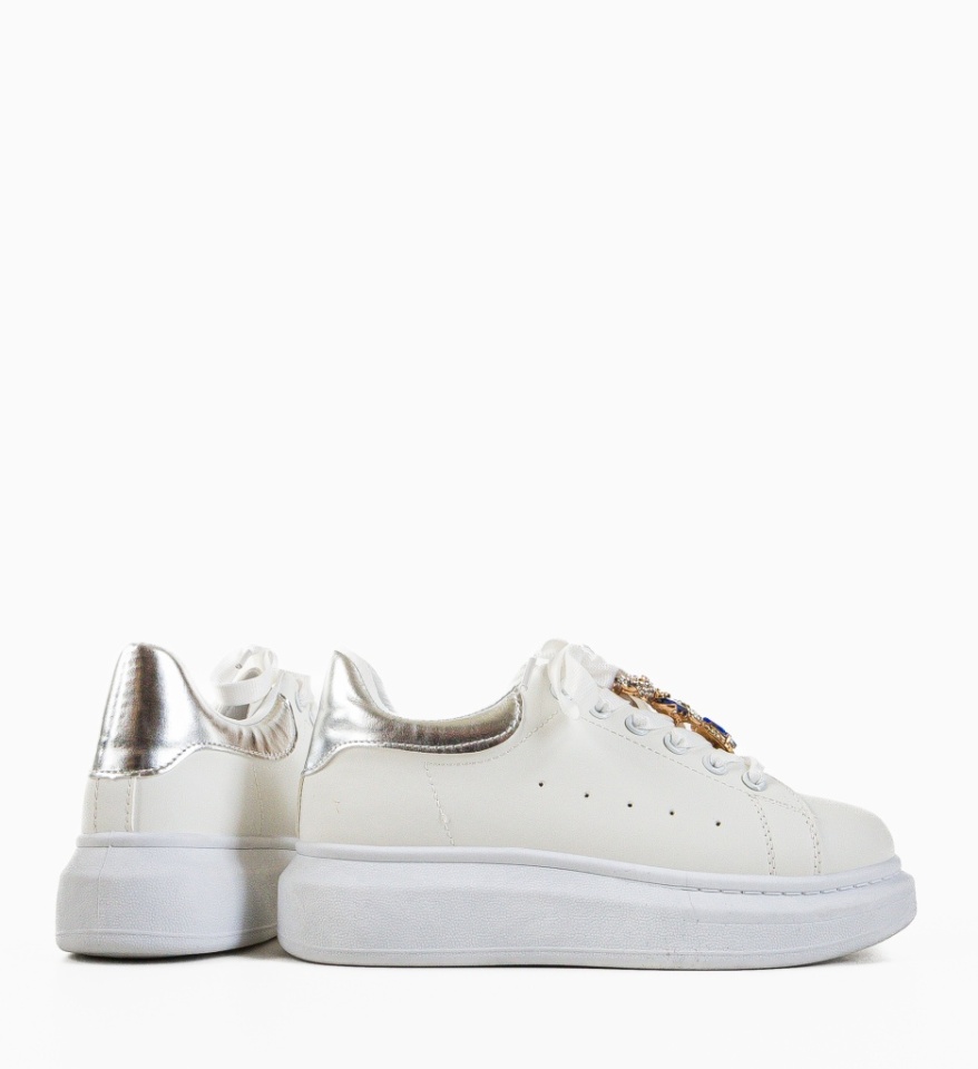Sneakers dama Devin Argintii - Img 3