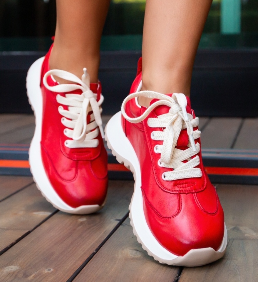 Sneakers dama Hober Rosii - Img 4