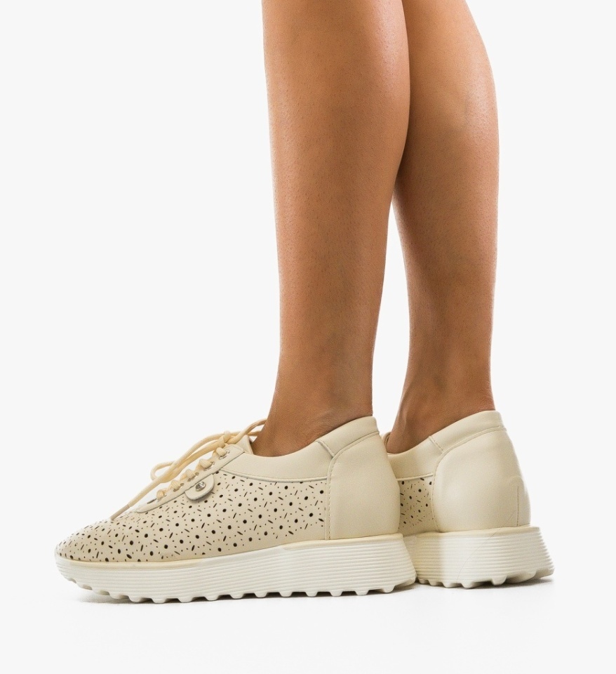 Sneakers dama Lammer Bej - Img 4