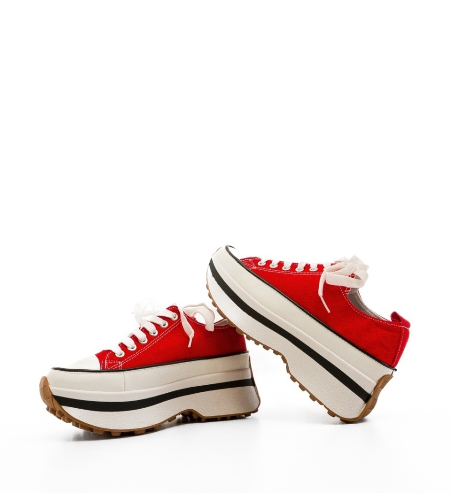 Sneakers dama Marble Rosii - Img 4