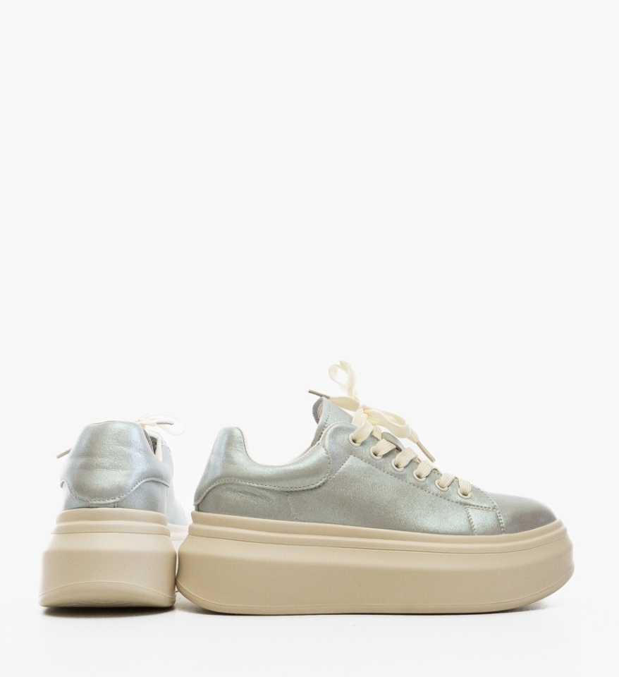 Sneakers dama Nart Argintii - Img 3