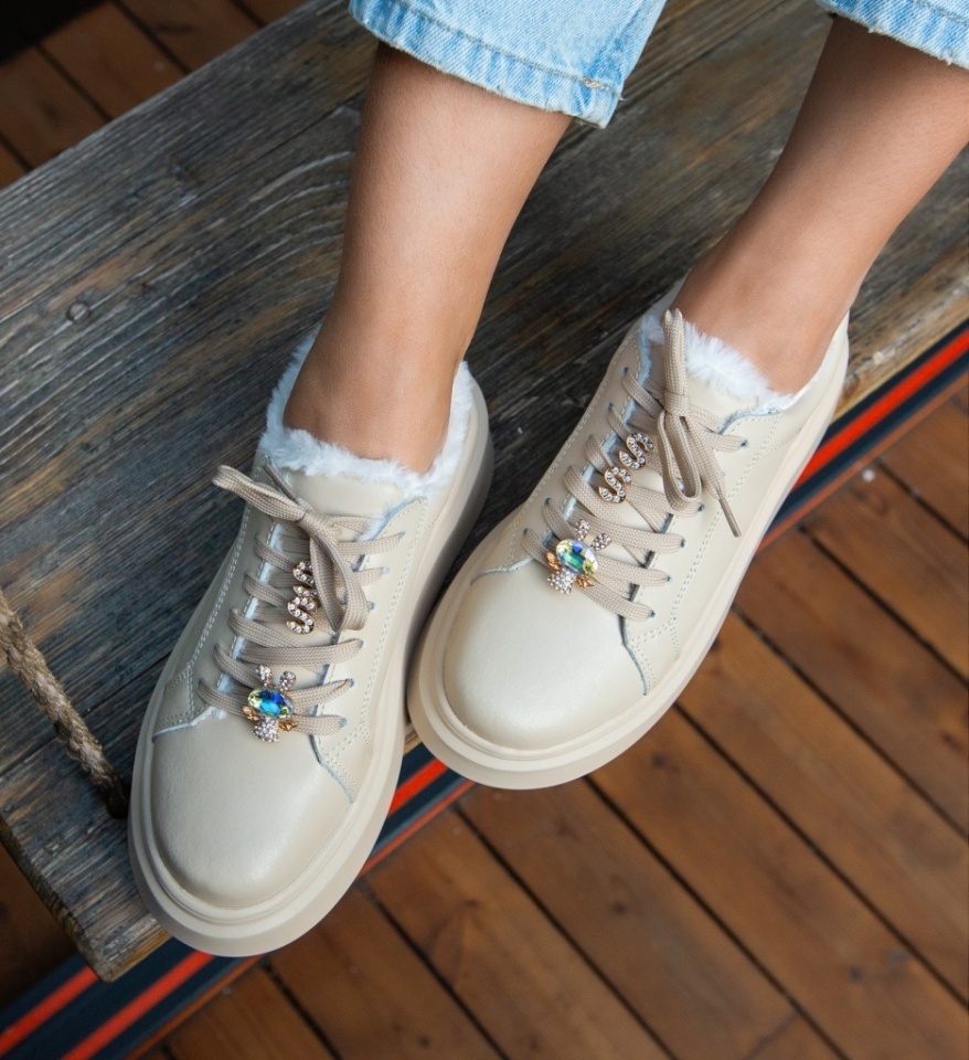 Sneakers dama Neraro Bej - Img 2