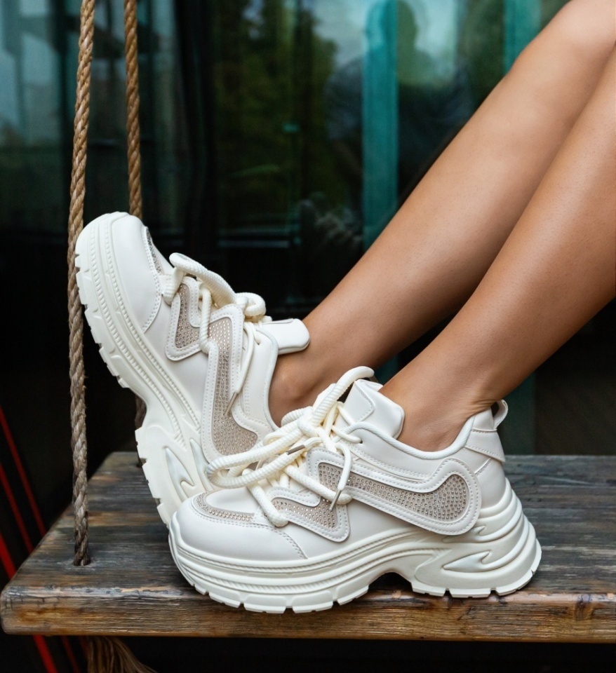 Sneakers dama Rafe Bej - Img 4