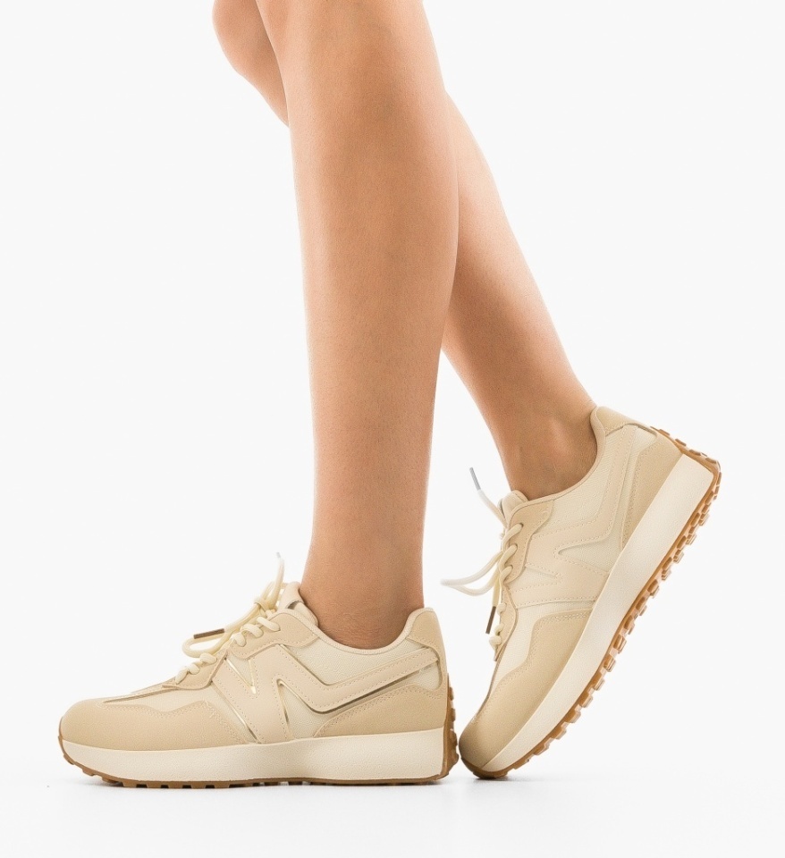 Sneakers dama Sharad Bej - Img 5