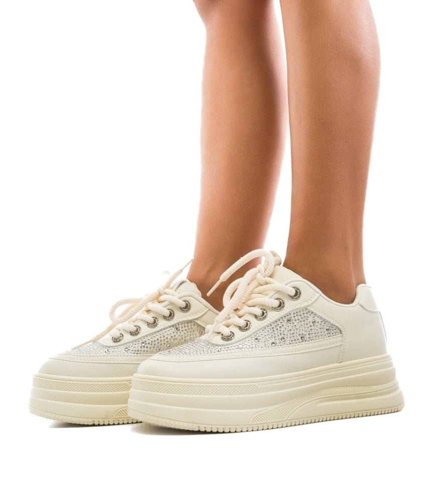 Sneakers dama Sheryg Bej - Img 5