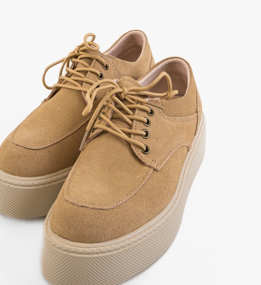 Sneakers dama Sweep Bej - Img 2